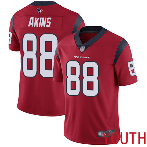 Houston Texans Limited Red Youth Jordan Akins Alternate Jersey NFL Football #88 Vapor Untouchable->houston texans->NFL Jersey